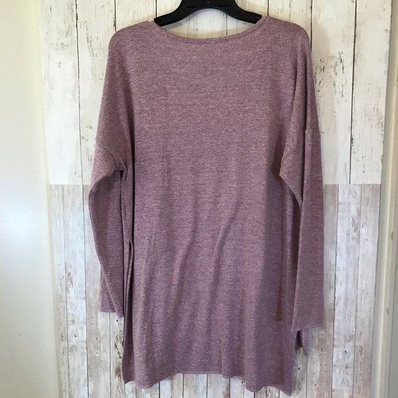 SIMPLE by Suzanne Betro Mauve Pocket Hi-Low Tunic - Picture 10 of 13